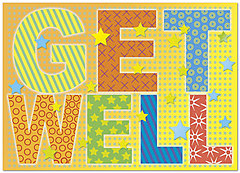 Select a verse or write your own. Bright Get Well Card D4100D-Y